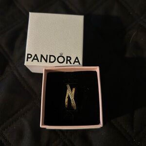 Pandora Crossover Pavé Triple Band Ring